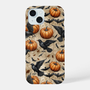 Citrouilles, corbeaux et chauves-souris Motif d'Ha