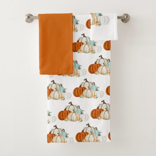 Citrouilles d'aquarelle automne (En situation)