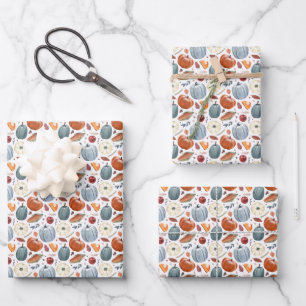 Citrouilles d'automne et feuilles d'automne Motif