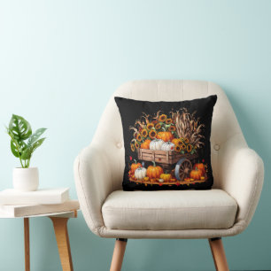 Citrouilles de moisson Coussin d'automne