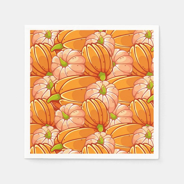 Citrouilles de récolte de serviettes en papier (Devant)