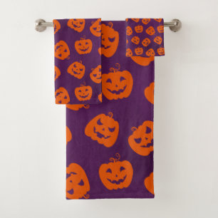 Citrouilles d'Halloween sur Motif Arrière - plan v