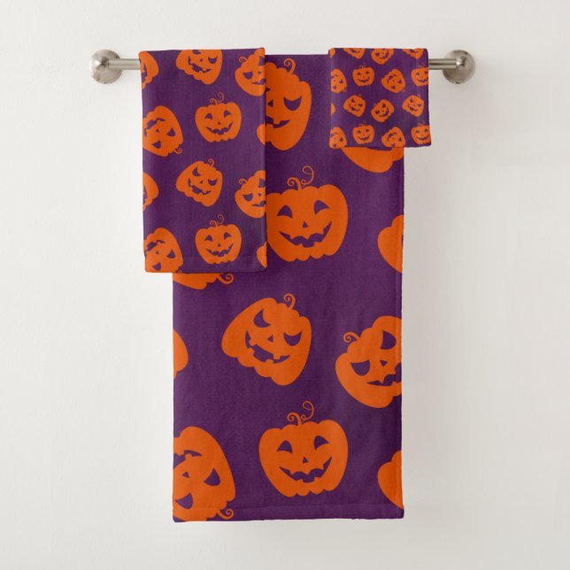 Citrouilles d'Halloween sur Motif Arrière - plan v (En situation)