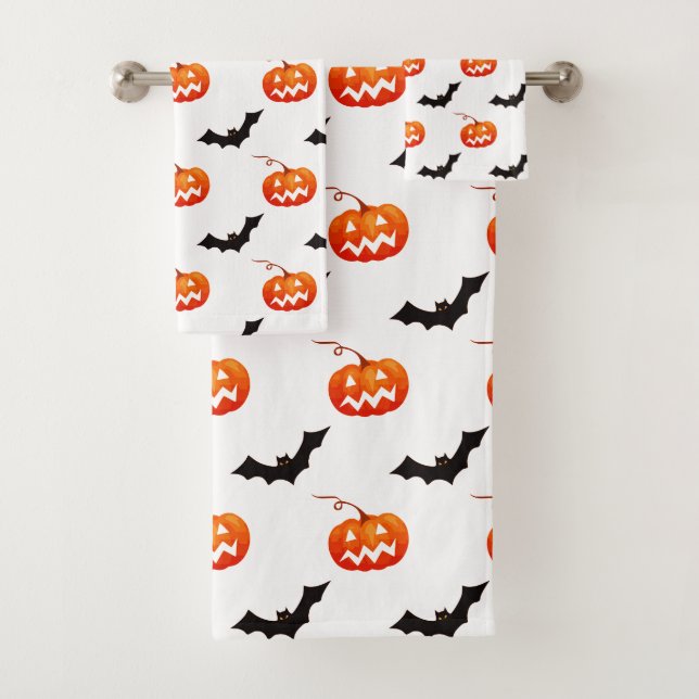 Citrouilles et chauves-souris d'Halloween, Trou ou (En situation)
