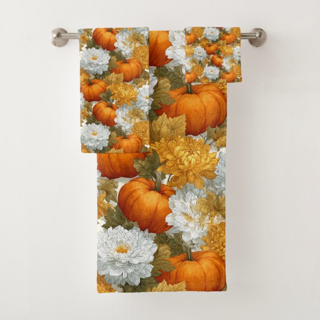 Citrouilles et chrysanthèmes Automne Design (En situation)