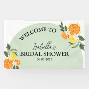 Citrus Arch Begrüßungsgrün Lemon Brautparty Banner