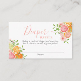 Citrus Baby Duwer Girl Diaper Raffekarte Begleitkarte