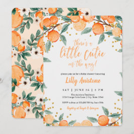 Citrus Baby Shower Botanical Orange Kleine Süsse Einladung