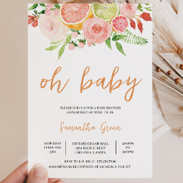 Citrus Baby Shower Einladung