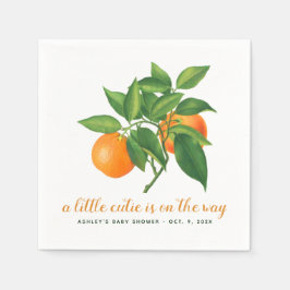 Citrus Babydusche Eine kleine Süsse ist unterwegs Serviette