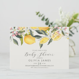Citrus Babydusche Einladung