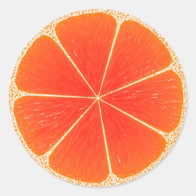 Citrus Blood Orange Frucht Slice Runder Aufkleber (Vorderseite)