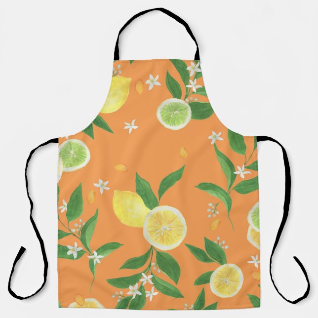 Citrus Bloom Wasserfarbstoff Schürze (Vorderseite)