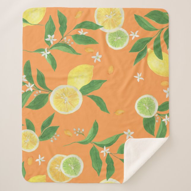 Citrus Bloom Wasserfarbstoff Sherpadecke (Vorderseite)