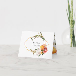 Citrus Botanical Gesunkene Flora Vielen Dank Dankeskarte