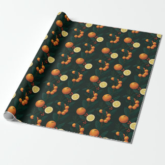 Citrus Botanical Holiday Wrapping Paper Geschenkpapier