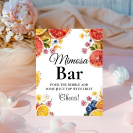 Citrus Bow Brautparty mimosa Bar Sockelschild