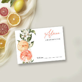 Citrus Brautparty Advice for the Bride Card Einladung