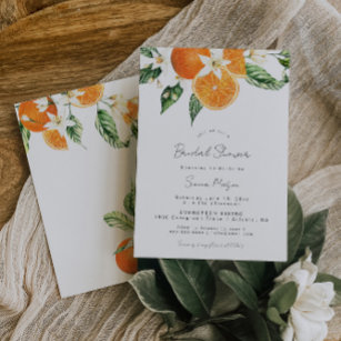 Citrus Brautparty Einladung