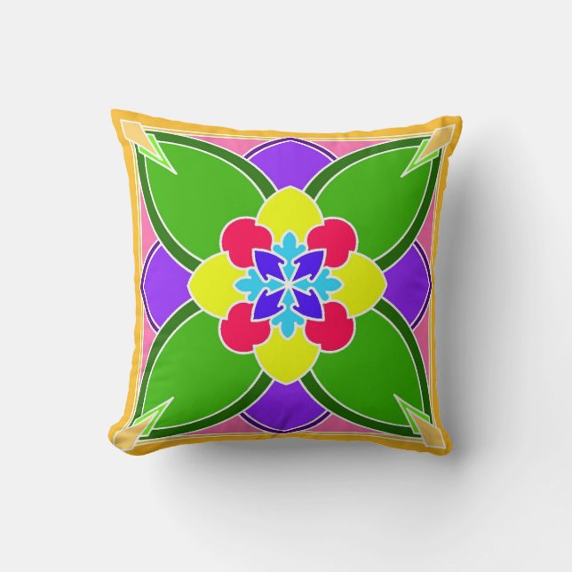 Citrus Breakfast Reversible Throw Kissen (Vorderseite)