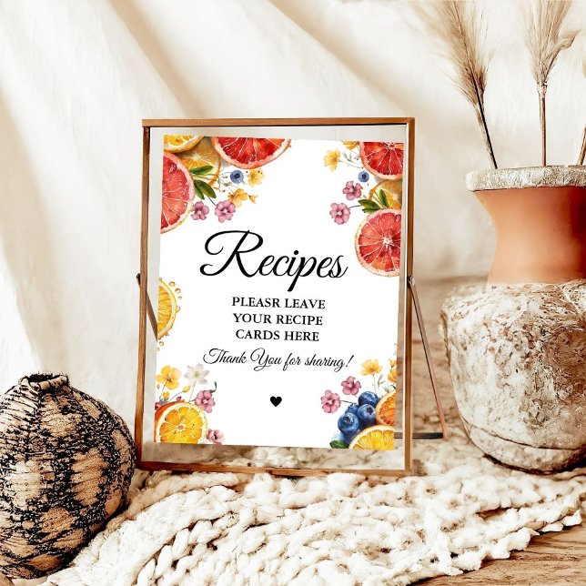 Citrus bridal Verließ Ihr Rezepte-Brautparty Poster (Von Creator hochgeladen)