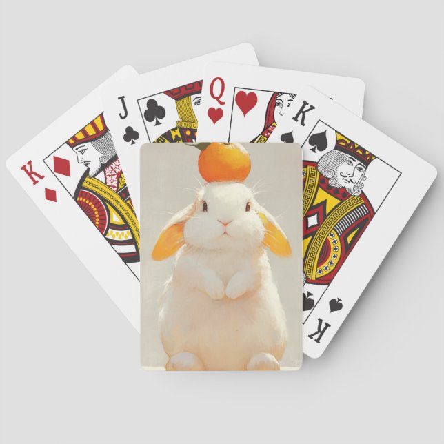 Citrus Bunny: Ein süßes Gleichgewicht Spielkarten (Rückseite)