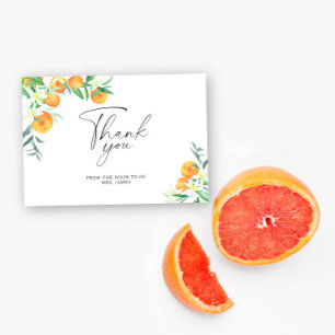 Citrus - carte de remerciement pour enterrement de