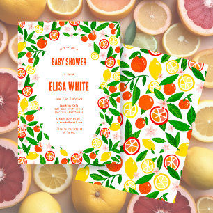 Citrus Celebration CUSTOM Bold Summer BABY SHOWER Einladung