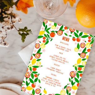 Citrus Celebration CUSTOM Bold Summer LEMON LIMON Menükarte