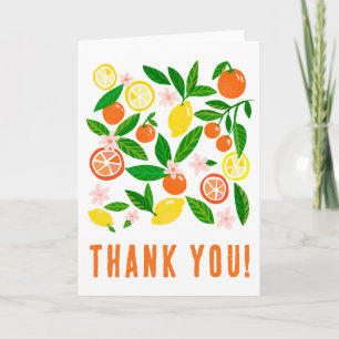 Citrus Celebration Custom Colorful Bold Dankeskarte