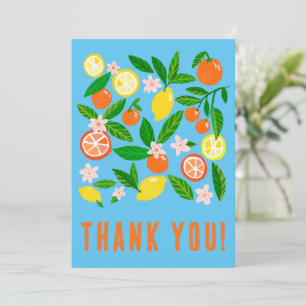 Citrus Celebration Custom Colorful Flat Dankeskarte