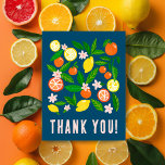 Citrus Celebration Custom Danke Lemons Orange Postkarte<br><div class="desc">Perfekte niedliche Karte für einen Spaß danke Postcard! Handgemachte Kunst für Sie! Karo in meinem Shop für passende Artikel. Vollständig anpassbar! Klicken Sie auf "Personalisieren" oben, um den Text zu bearbeiten. Klicken Sie auf "Bearbeiten mit dem Designwerkzeug", um die Schriftart, Farben und Platzierungen anzupassen und auf der Rückseite Text hinzuzufügen,...</div>