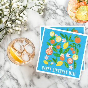 Citrus Celebration Individuelle Name BIRTHDAY PART Serviette