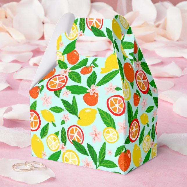 Citrus Celebration Lemons Oranges Bridal Shower Geschenkschachtel (Hochzeit)