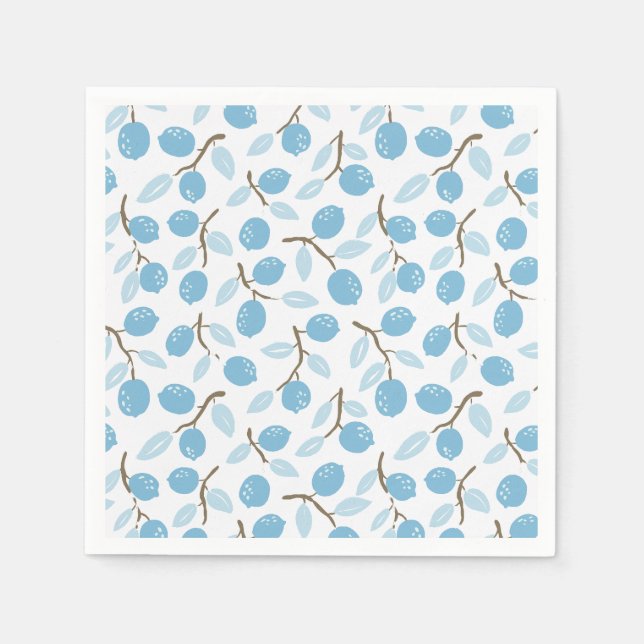 Citrus Charm Blue Serviette (Vorderseite)