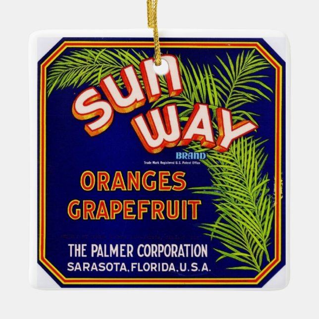 Citrus Christmas Keramikornament (Vorderseite)