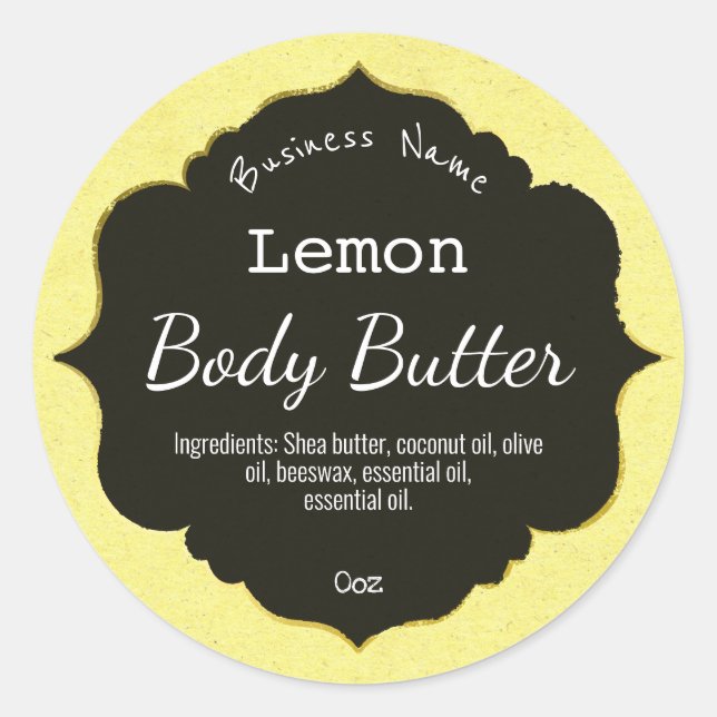 Citrus citron produits Étiquettes jaunes (Devant)