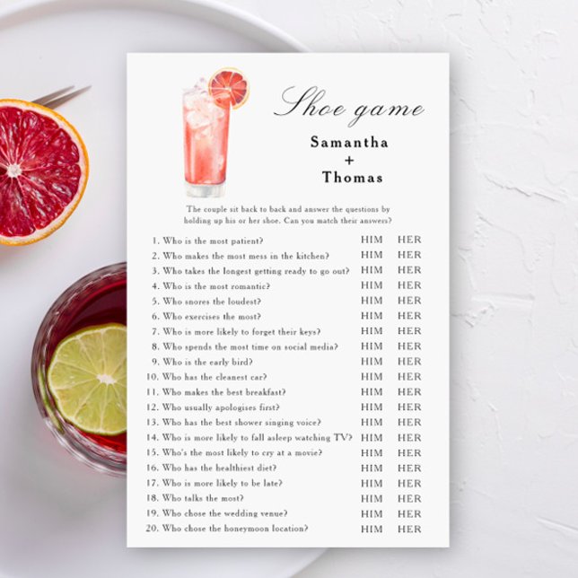 Citrus Cocktail Bridal shower Shoe game (Von Creator hochgeladen)