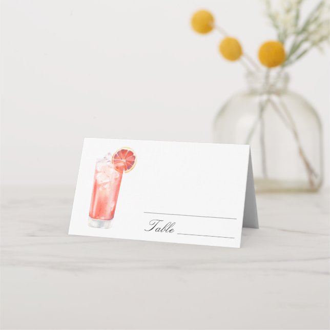 Citrus Cocktail - wedding place cards Platzkarte (Vorderseite)