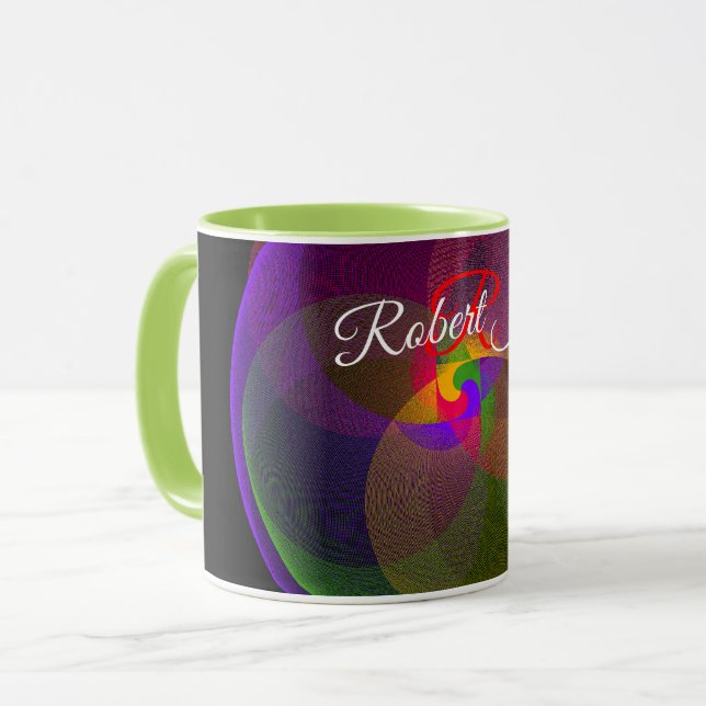 Citrus Color Blend Geometric Coffee Mug (Devant gauche)