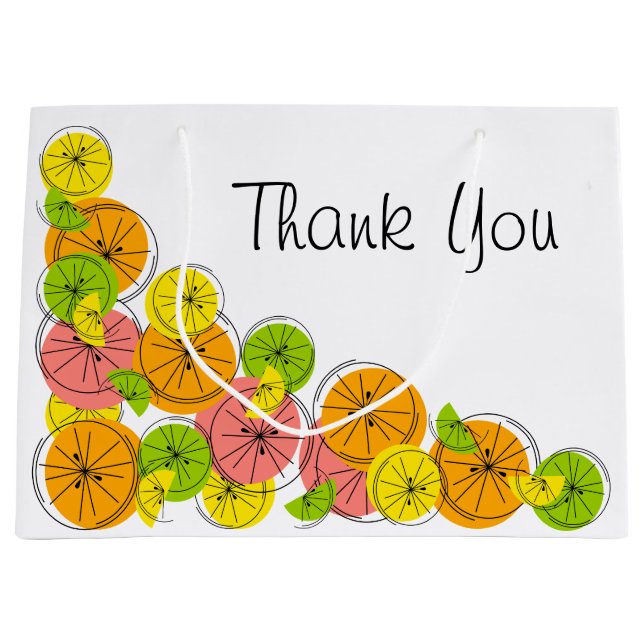 Citrus Corner Danke, Geschenktasche groß Große Geschenktüte (Vorderseite)