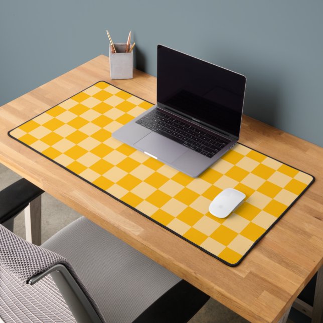 Citrus cream checkered board pattern schreibtischunterlage (Büro 2)