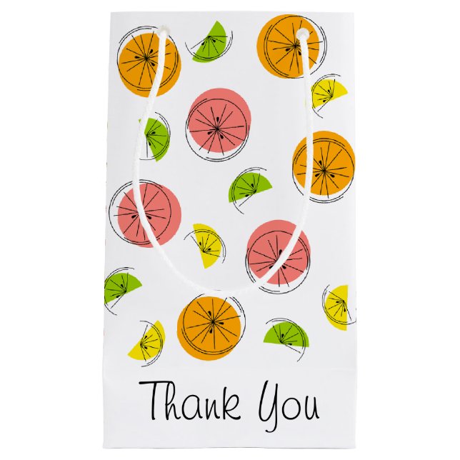 Citrus Danke, Geschenktasche klein Kleine Geschenktüte (Vorderseite)