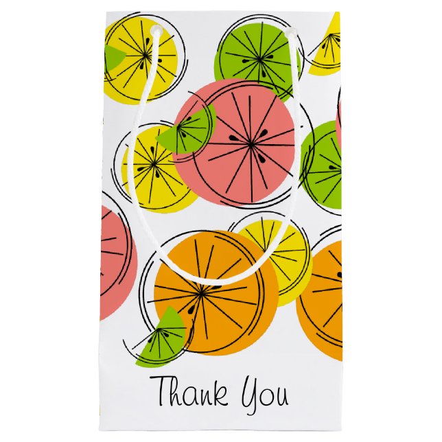 Citrus Danke, Geschenktasche klein Kleine Geschenktüte (Vorderseite)