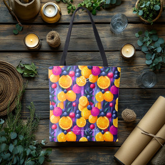 Citrus Delight Wellness Tote Bag & Vibrant Frucht Tasche