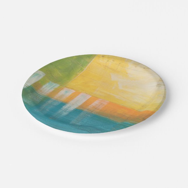 Citrus Fields I Pappteller (Schrägansicht)