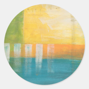 Citrus Fields I Runder Aufkleber