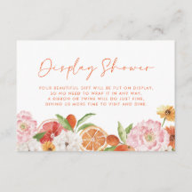 Citrus Floral Brautparty Display Dusche