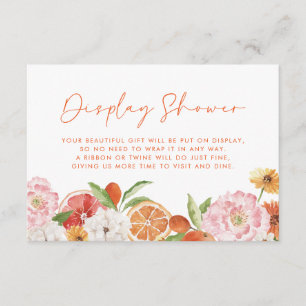 Citrus Floral Brautparty Display Dusche Begleitkarte