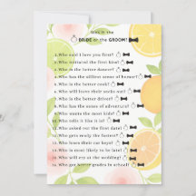 Citrus Floral Brautparty Game